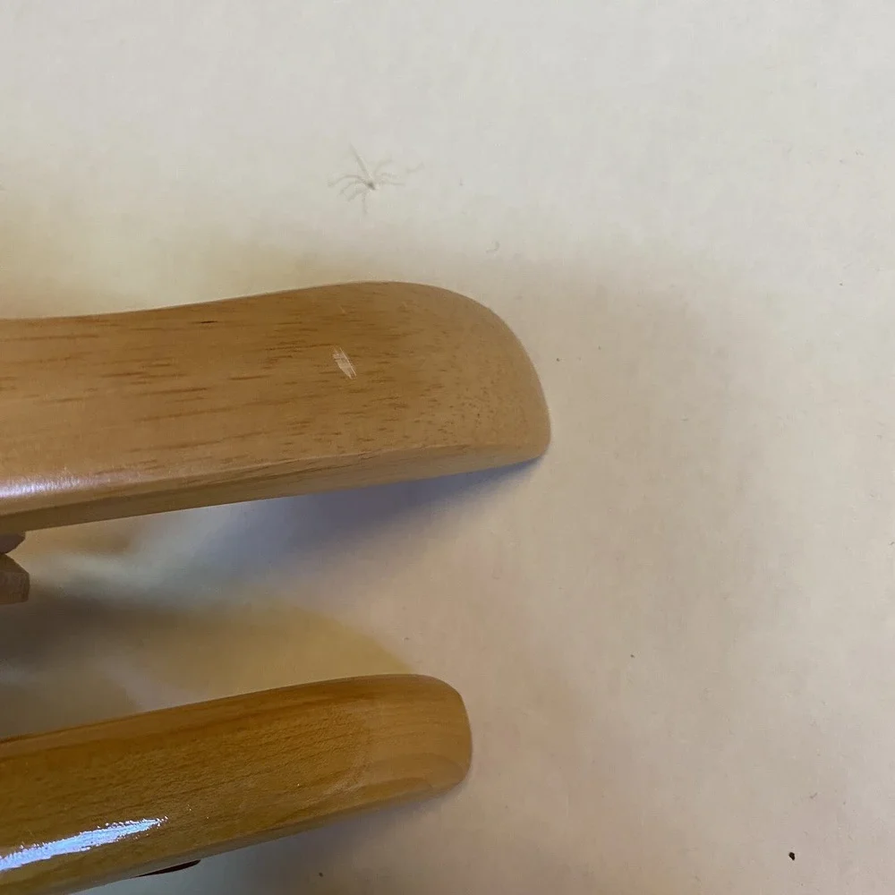 Vintage Wooden Maple Metal Suit Hangers Mid Century Modern Lot of 2